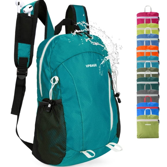 VPBAGE Mochila para Senderismo Resistente al Agua de 15 litros, Mochila pequeña para Viajes al Aire Libre, Mochila Liviana con Bucles para Herramientas
