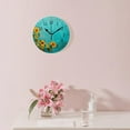 thumbnail image 3 of 14 Inch Wall Clock Battery Operated Silent Clock Decorative for Office, Kitchen, Outdoor, Living Room，Yellow Sunflowers with Green Leaves Drawing, 3 of 4