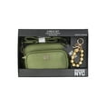 thumbnail image 2 of Madden NYC Women's Nylon Camera Handbag with Charm Keychain, Olive Nylon, 2 of 7