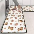 thumbnail image 2 of Kitchen Rugs Sets Of 2,White Highland Cow Flower Pattern Anti Fatigue Kitchen Mat Rugs Non Slip Washable,Decorative Kitchen Floor Mats for Kitchen,Sink,Laundry,17"x47"+17"x47", 2 of 5