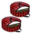 thumbnail image 3 of YAOMOBB Sac de Rangement pour Couronne Robuste Sac de Rangement pour Couronne de Noël Design à Carreaux Rouge Noir Imperméable Facile à Transporter avec Poignée, 3 of 5