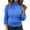 Blue, variant on Women's Half Turtleneck Fleece Lined Sweater, Thickened All-Over Plush Inner Sweater, Large Size Thermal Knit Top, Winter Warm Pullover, Cold Weather Casual Blouse, Cozy Loungewear Top Red L