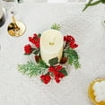 thumbnail image 5 of YIMWNYI Christmas Candlestick Wreath Ornament, Festive Decor, Holiday Decoration, Maple Leaf Design, Front Door Wreath, Plastic Material, Easy to Hang, Flexible Use, 5 of 6