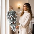 thumbnail image 7 of ALORINA Christmas Pine Teardrop Swag with Pinecones, 29.13 Inch Hanging Greenery for Wall Door and Winter Home Decor, 7 of 7