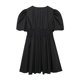 thumbnail image 5 of Vestido mini plisado liso con lazo a la moda para mujer, vestido vintage con escote en V y mangas cortas abullonadas, vestidos elegantes para mujer, 5 of 5