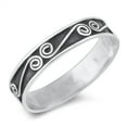 thumbnail image 1 of Classic Bali Filigree Swirl Ring .925 Sterling Silver Jewelry Female Male Unisex Size 9, 1 of 4