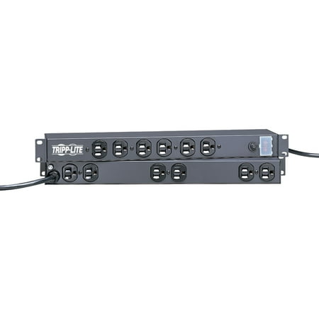 UPC: 0037332011534 | Tripp Lite Rack-Mount Power Strip 120V 15A 5-15P 12 Outlets (6 Front-Facing 6-Rear-Facing) 15-ft. Cord