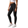 thumbnail image 2 of Vivianyo HD Women's Ribbed Textured High Waist Running Workout Yoga Leggings, Full Length Tight Active Pants for Women, Year Round Gym Bottoms for Fitness and Loungewear, Sizes S-XL, 2 of 7