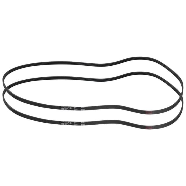 Unique Bargains 2pcs 490J4 Poly V Belt, 4 Ribs PJ V-Ribbed Belt 49" L x 0.37" W x 0.14" T
