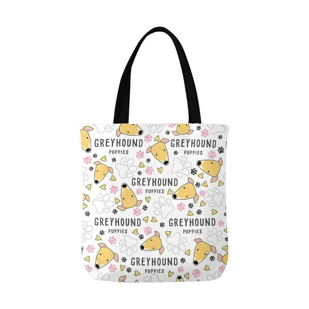 HATIART Greyhound Dog Breed Collection Reusable Grocery Bags