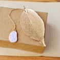 thumbnail image 3 of Lovely Girl Rabbit Bookmarks Fairy Tale stationery, reading books Gold Color Leaf Texture Reading Pages Books Mark Student Stationery Workhe, 3 of 4