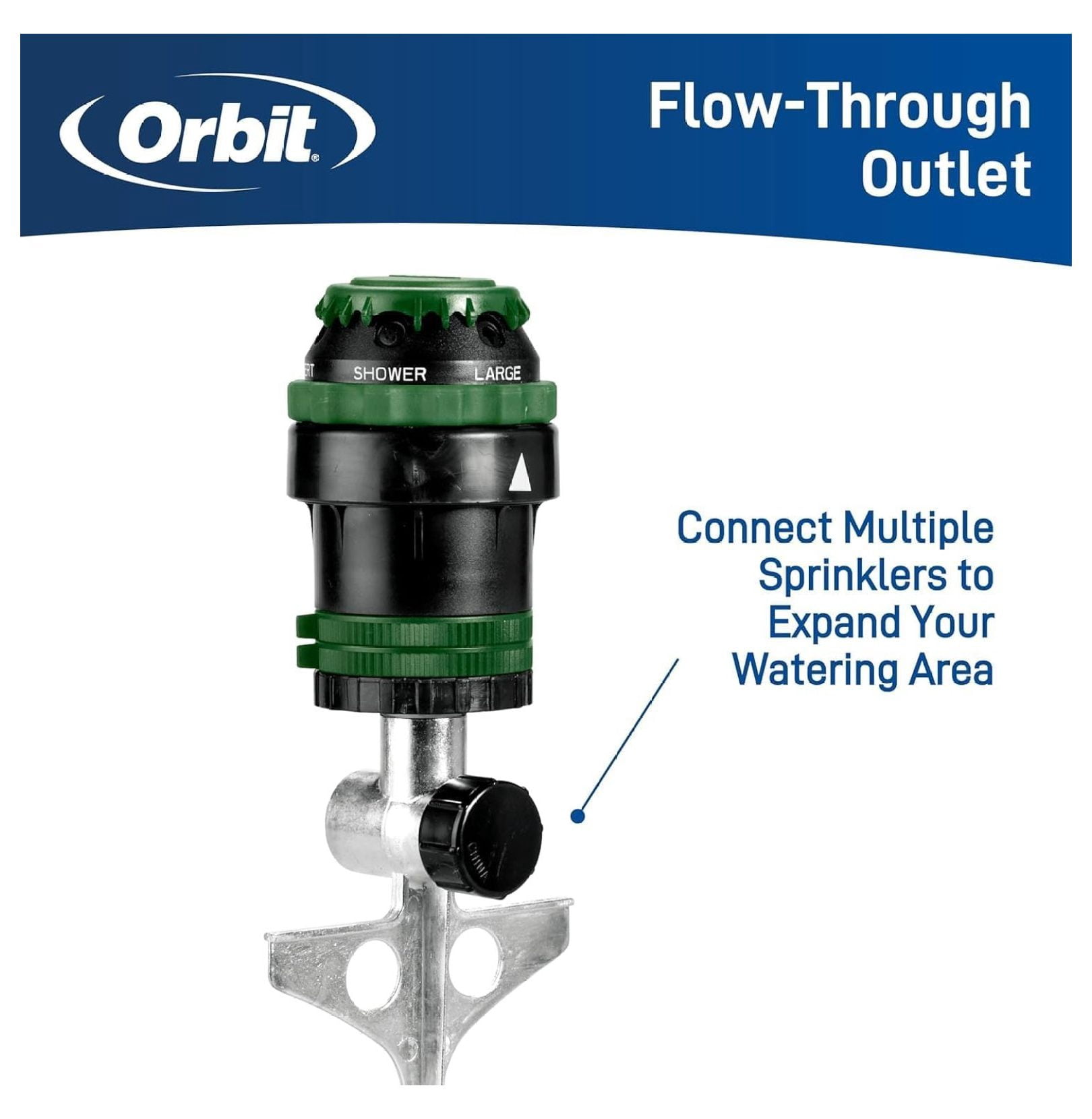 Gear Drive Sprinkler 2-Pack - Versatile Lawn Watering System - 80ft Coverage, 6 Patterns, Adjustable 25-360° - Garden & Yard Irrigation