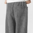 thumbnail image 6 of HOOMEUMY Baggy Corduroy Pants Men Vintage Loose Fit Wide Leg Sweatpants Elastic Waist Sports Long Trousers (Gray,M), 6 of 7