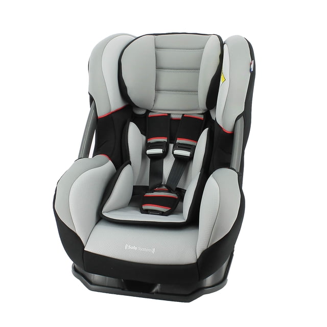 Safe System PRIMO Autoasiento Grupo 0/1/2 (0-25Kg) - Made in France - Respaldo de carretera 0-10Kg - Inclinable - Gris