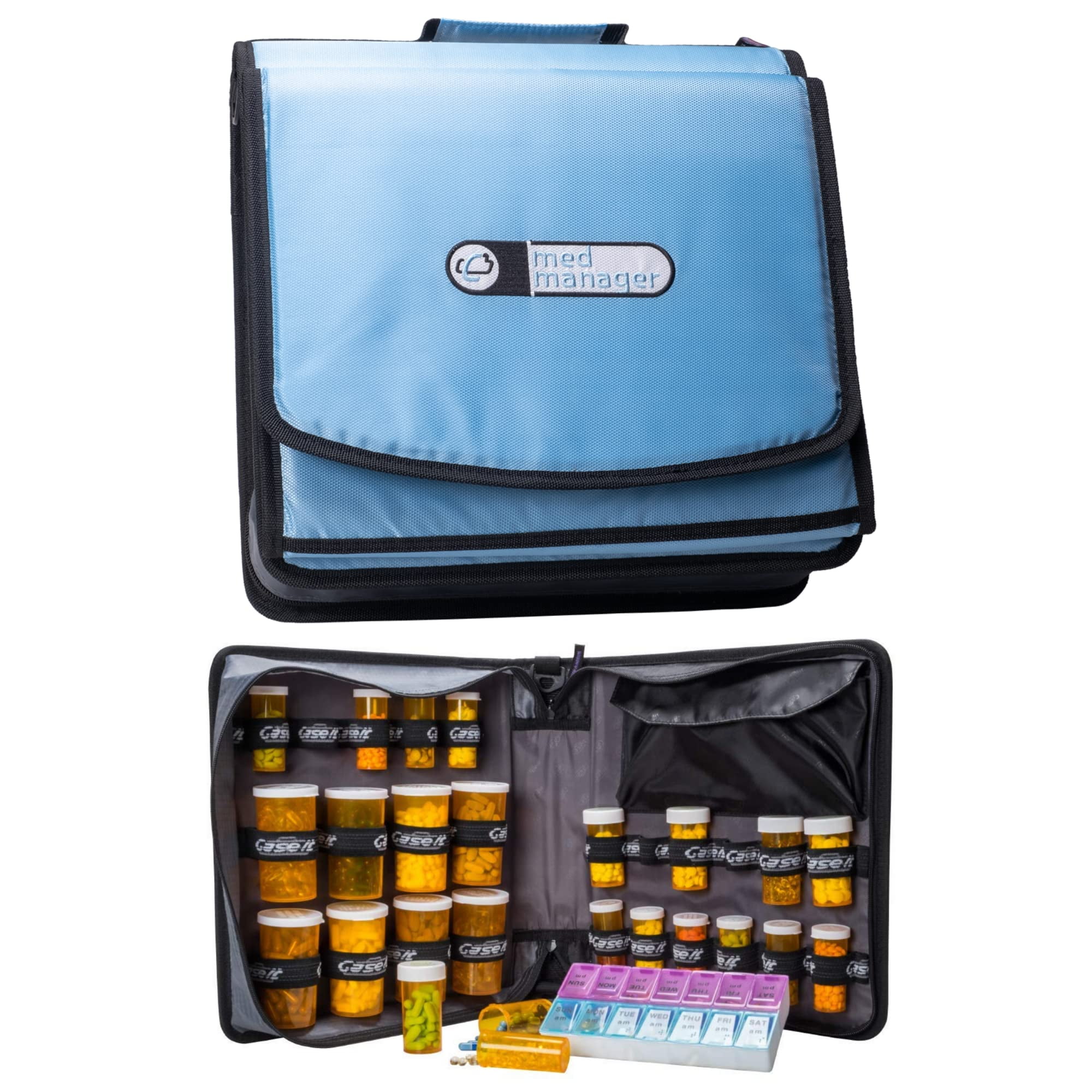 Med Manager Deluxe Medicine Organizer and Pill Case