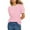 Pink, variant on Lixiuxyad Dressy Casual Summer Tees Women's Solid Color Crew Neck Short Sleeve T Shirt With Contrast Trim,Blue L