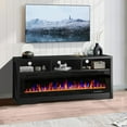 thumbnail image 2 of Waleaf Fireplace TV Stand for TVs Up to 75" TV with 60" Electric Fireplace,Entertainment Center with Open Shelve Storage, 2 of 7