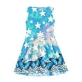 thumbnail image 4 of FOR U DESIGNS Blue Butterfly Summer Tank Dress Casual Sleeveless Midi Dress Lightweight Basic Skater Dress for Teens Girl Novelty Kids Swing Twirl Sundress Size 7-8, 4 of 6