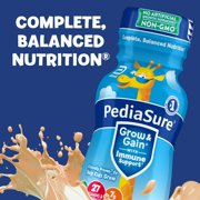 PediaSure Grow & Gain with Immune Support, 7g Protein, Smores, 8-fl-oz Bottle, Pack of 24
