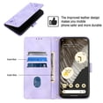 thumbnail image 3 of Compatible with Google Pixel 7 Pro Classic Embossed PU Leather Case with Card Holder Shockproof Cover, 3 of 5