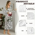 thumbnail image 6 of Tutolipy Rose Printed Nightgowns for Women Comfy Loungewear V Neck Sleepwear Long Sleeve Nightshirts for Fall Winter, XL, 6 of 7