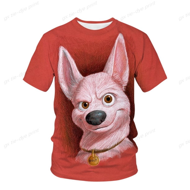 Camiseta informal con estampado 3d de Lightning Dog Bolt para niños y niñas, gran oferta, camiseta de manga corta Unisex con dibujos animados para niños 160 zhangmengya CONDUJO
