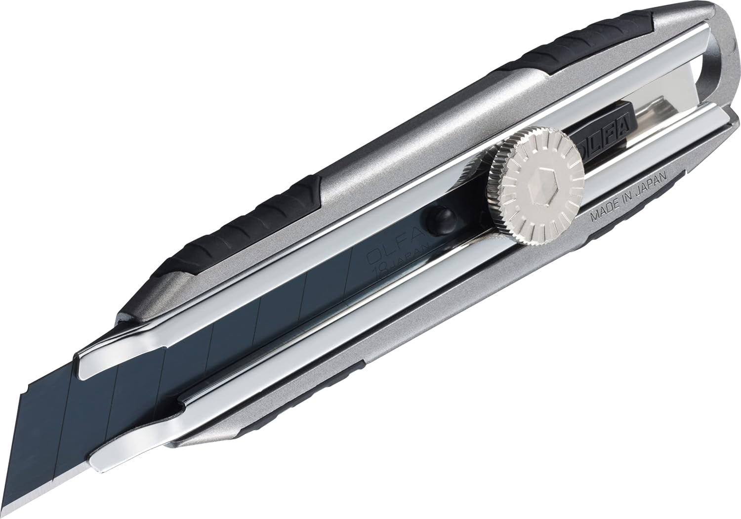 18mm Heavy-Duty Utility Knife (MXP-L) - Multi-Purpose No-Slip Grip Precision Knife w/All Aluminum Handle & Snap-Off Blade, Custom Cutting Depth, Replacement Blades: Any 18mm Blade