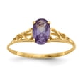 thumbnail image 1 of 14K Yellow Gold Madi K Synthetic Alexandrite Ring, 1 of 2