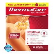 ThermaCare Menstrual Pain Therapy Menstrual Cramps Pain Relief Heat Wraps, 4 Ct