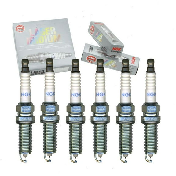 6 pc NGK Laser Iridium Spark Plugs compatible with Infiniti Q60 3.7L V6 2014-2015