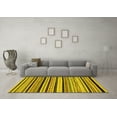 thumbnail image 3 of Ahgly Company Machine Washable Indoor Rectangle Abstract Yellow Modern Area Rugs, 7' x 10', 3 of 4