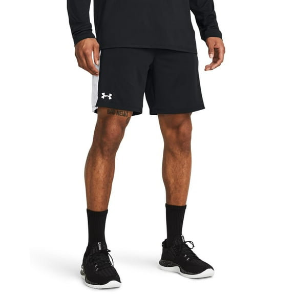 Under Armour Men's Train Stretch 2.0 Shorts, (001) Black/White/White, Medium
