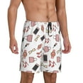 thumbnail image 2 of Pofeuu Fashion Print Men's Soft Woven Elastic Waistband Sleep Pajama Short-XX-Large, 2 of 6