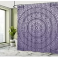 thumbnail image 4 of Ambesonne Mandala Shower Curtain, Abstract Floral Folk Design, 69"Wx84"L, Quartz Pearl, 4 of 4