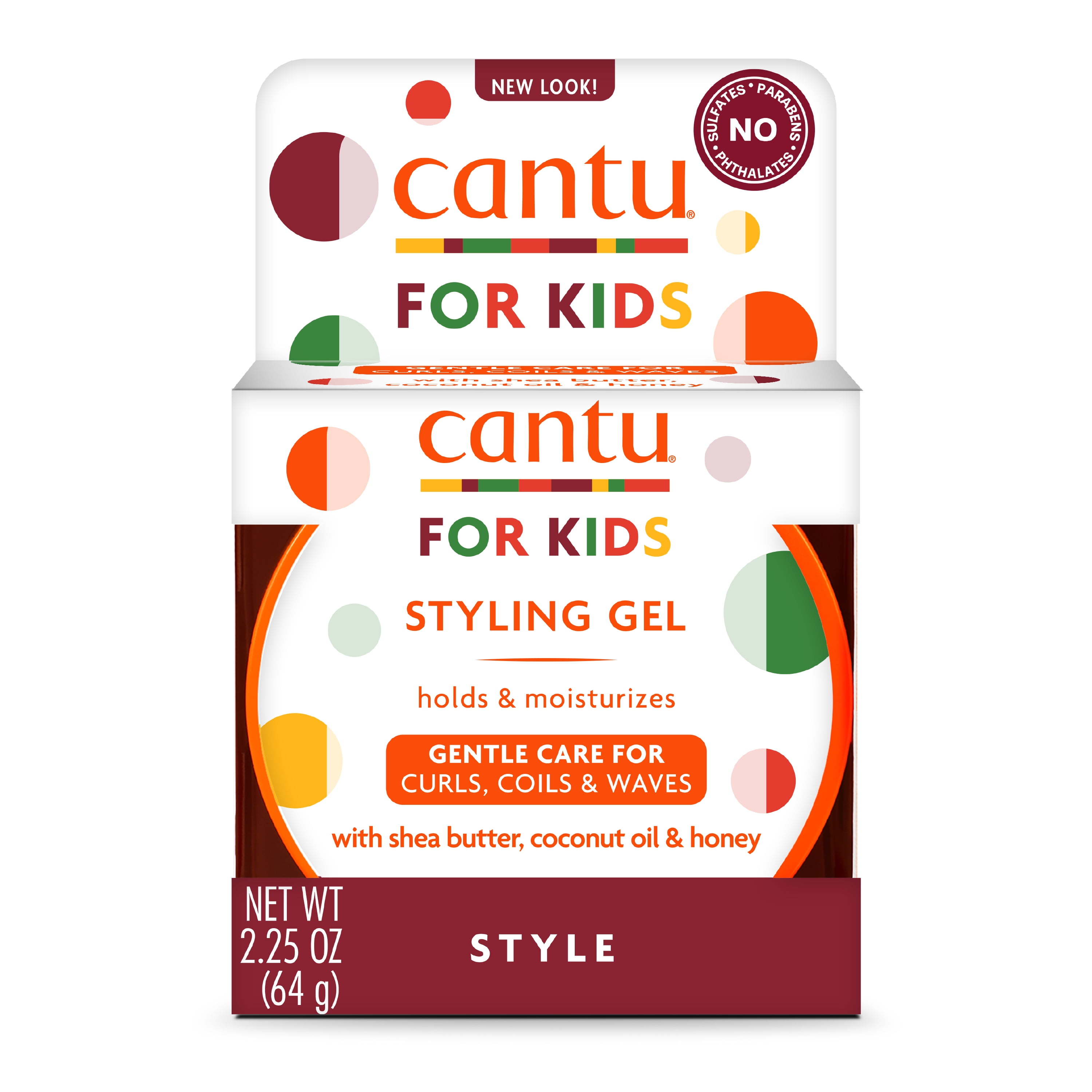 Cantu Care for Kids Control & Go Long-Lasting Styling Gel with Shea Butter, 2.25 oz