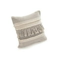 thumbnail image 4 of LR Home Ox Bay Beige Striped All-Natural Cotton Square 2 Piece Pillow Cover Set, 4 of 4