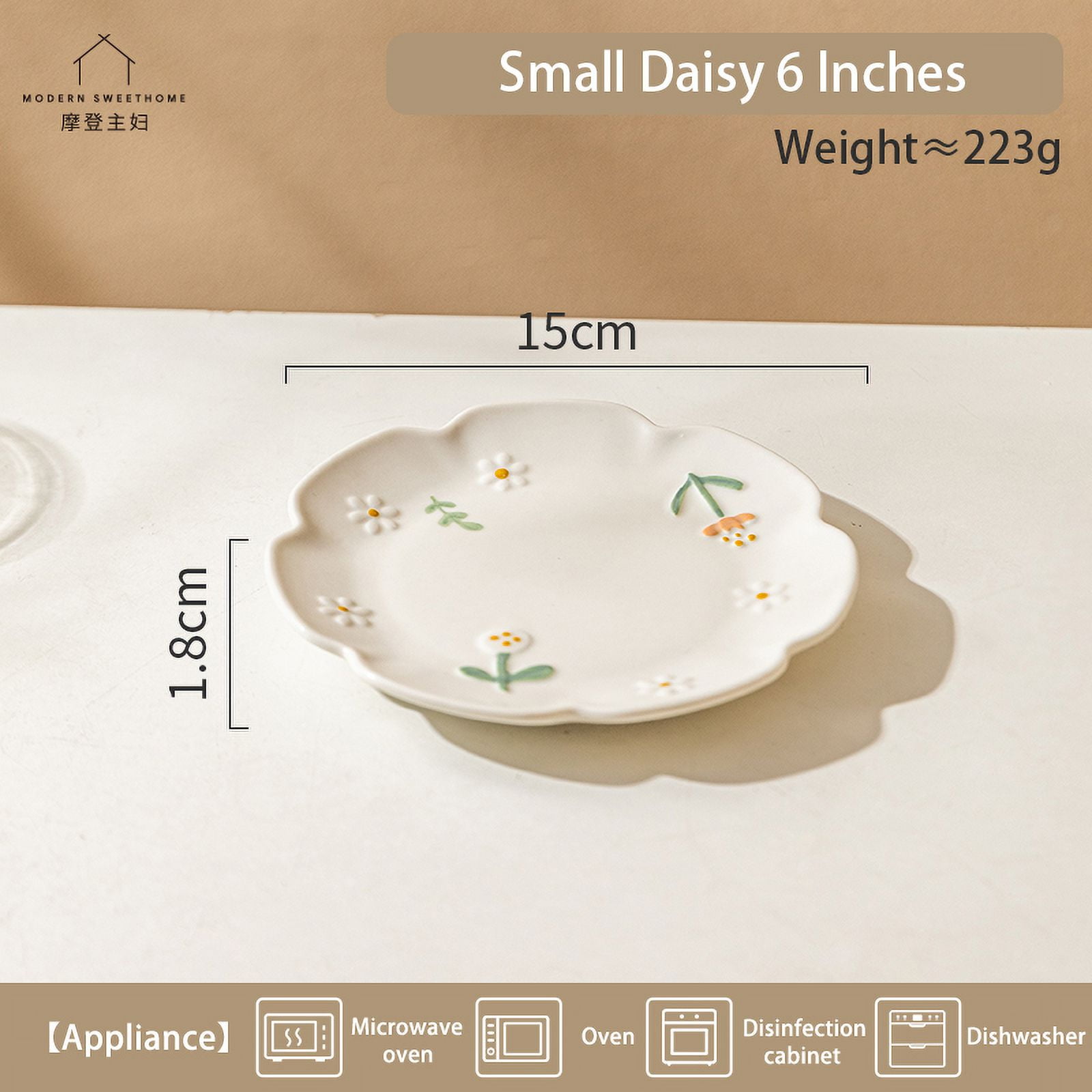 MDZF Ceramic Plates Set Inch 鈥?Small Dinner Plate for Dessert