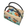 thumbnail image 5 of Vsdgher Colorful Plants And Insects Print Insulated Reusable Bags with Sturdy Zipper and Handles, Foldable Totes for Hot or Cold Food Bring or Delivery, 5 of 8