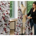thumbnail image 5 of Soimoi Gray Cotton Cambric Fabric Ranunculus & Penoy Floral Print Decor Fabric Printed By the Yard 42 Inch Wide, 5 of 7