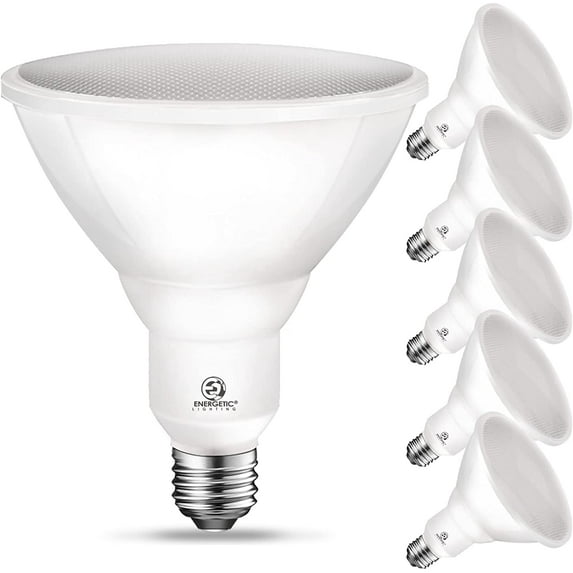 ENERGETIC Dimmable Outdoor Par38 LED Flood Light Bulb, Super Bright 1250 Lumens, Waterproof, 13.5W=100W, Warm White 3000K, E26 Base, UL Listed, 6 Pack