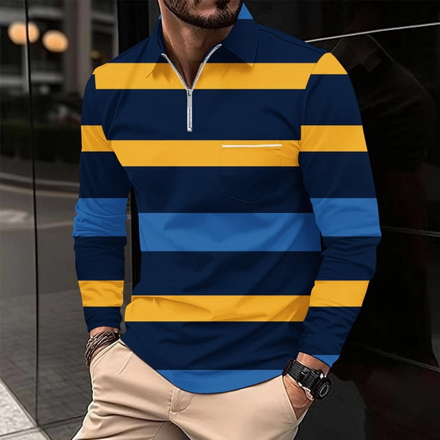 DecSea Men's Quarter Zip Up Sweaters Slim Fit Lightweight Mock Neck Pullover Casual Polo Sweaters