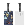 thumbnail image 4 of Pirates Skull Map Treasure Vintage Luggage Tags Suitcases ID Baggage Identifier Card Name Tag for Travel Backpacks Gym Bags, 4 of 6