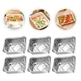 thumbnail image 2 of 10pcs Multipurpose Tinfoil Food Pans Cooking Plates for BBQ Kitchen Gadgets (Silver), 2 of 8