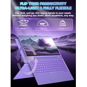 【Win 11 Pro/MS Office 2019】16 Purple Laptop,Celeron N95 (up to 3.4GHz), 16GB DDR4 RAM 512G SSD,Color Backlit KB,Ultra-Narrow Bezel Full HD, Face Unlock, USB-C/HDMI/WiFi/BT, for Business Study