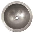 thumbnail image 1 of The Copper Factory Main Solide Martelé Cuivre Grand Rond Auto Rimming Lavabo en Finition Nickel Satiné - CF150SN, 1 of 1