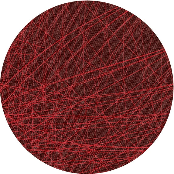 Ahgly Company Indoor Square Patterned Ferrari Red Area Rugs, 3' Square
