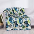 thumbnail image 3 of Honeii Game All Day print throw blanket, crafted from cozy cotton flannel, offers versatile home decor as a bedding suitable for all seasons.-50"x40", 3 of 6