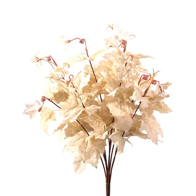 Manojo de hojas de arce simuladas decoración de bodas hojas de arce simuladas accesorios de fotografía para el hogar plantas verdes simuladas - color champán longitud total ANGGREK Otros