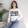 thumbnail image 3 of Track All Day Sweatshirt Track and Field School Spirit Long Sleeve Shirt Female Large, 3 of 6