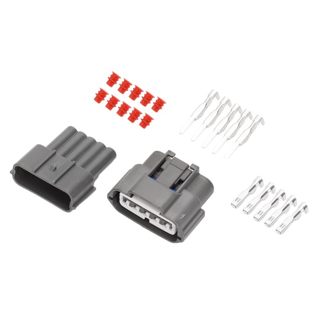 Conector de medidor de flujo de aire a prueba de agua de 5 pines, conector de terminal de cable macho hembra para Nissan, 1 juego